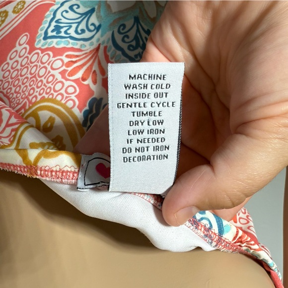 Y2K Three Pink Hearts Trixxi Floral Chiffon Beaded‎ Tank Size L Fairy Babydoll - Picture 6 of 6